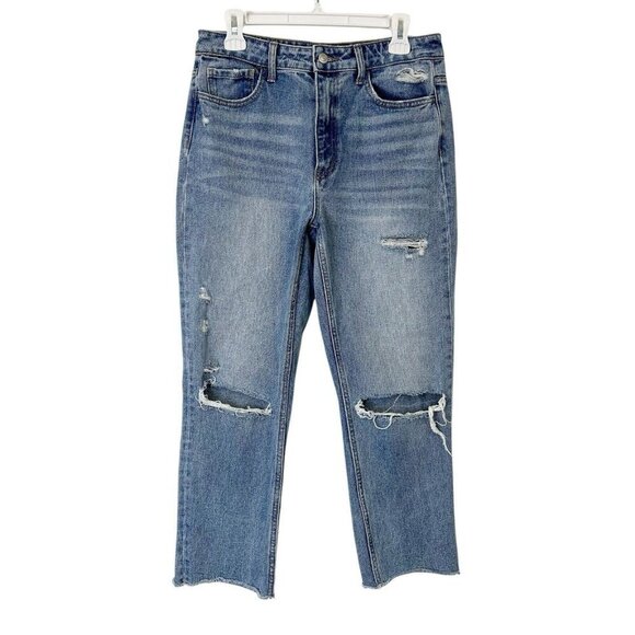 Vervet Super High Rise Beverly Slim Straight Jeans Womens Size 29 Ankle Crop - Picture 1 of 10